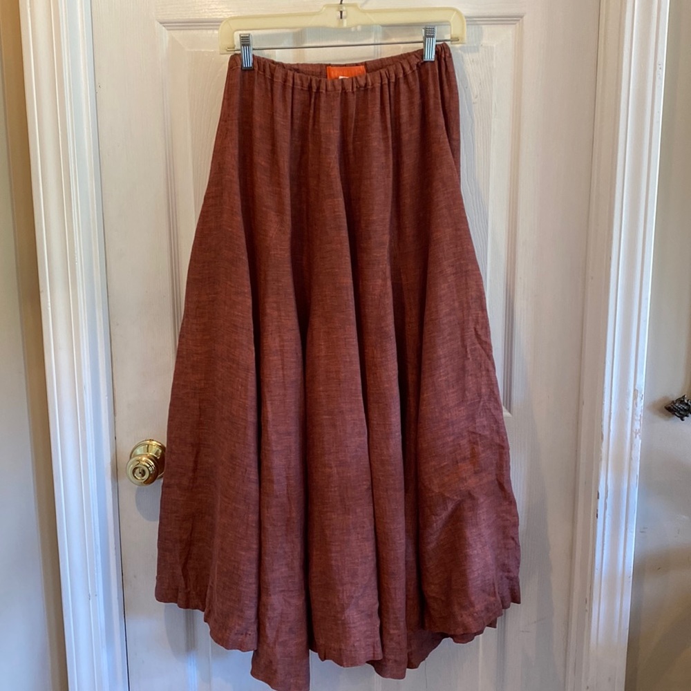 CP SHADES linen S maxi skirt